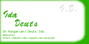 ida deuts business card